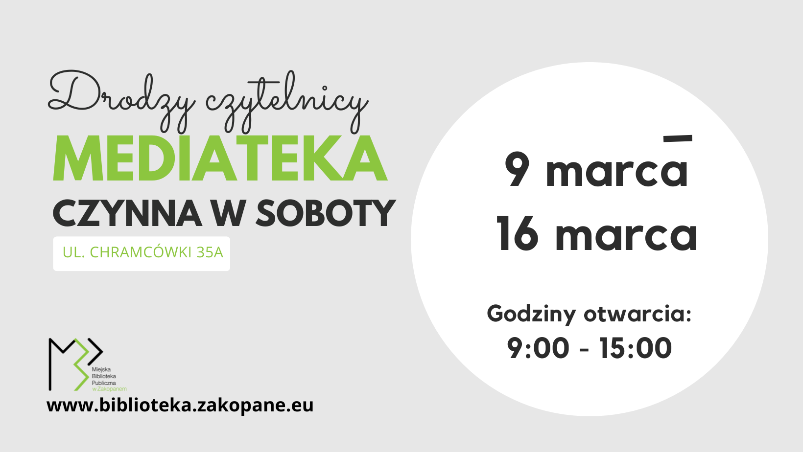 Mediateka soboty stycze 9 03 2024