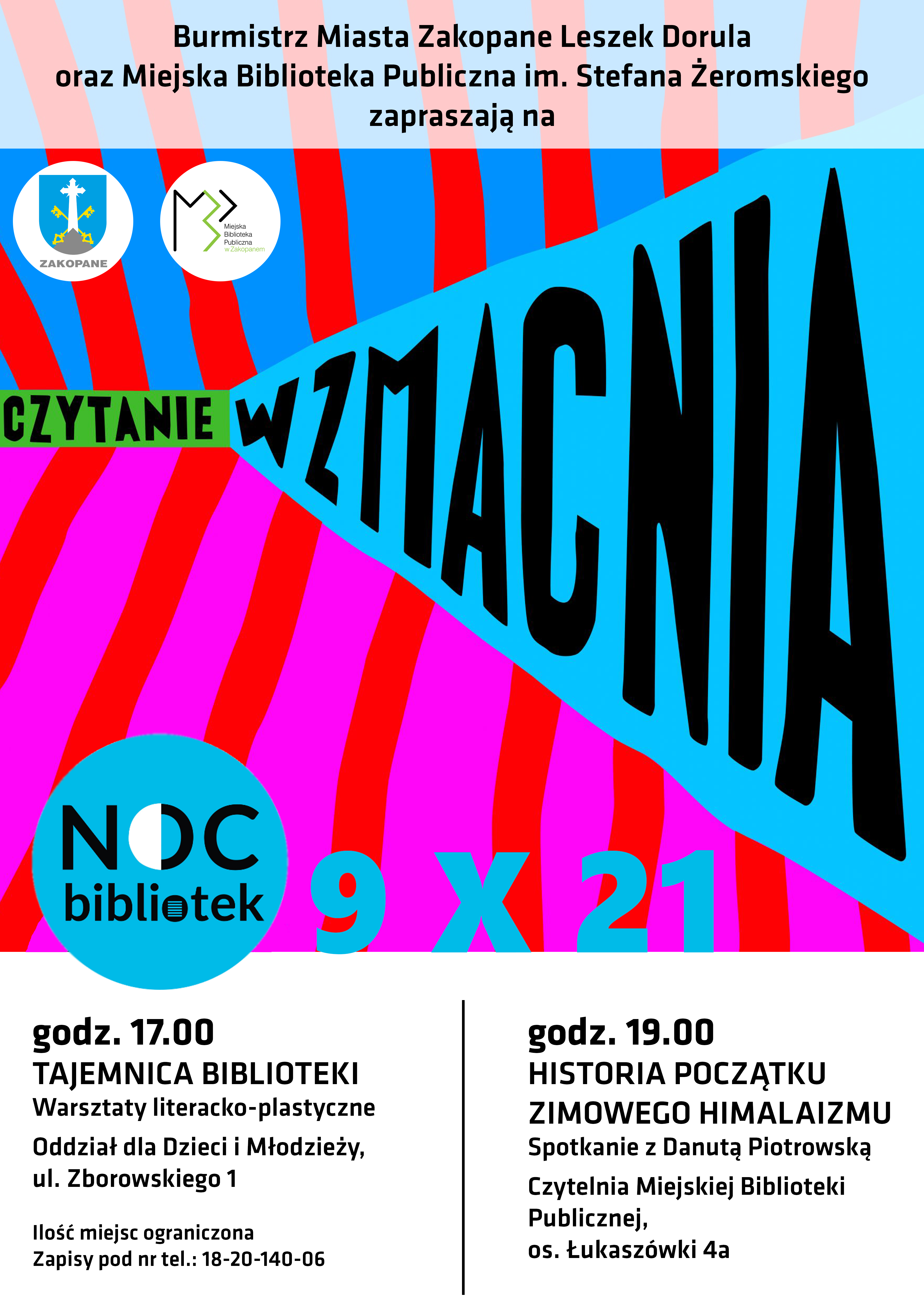 Plakat Noc Bibliotek 2021