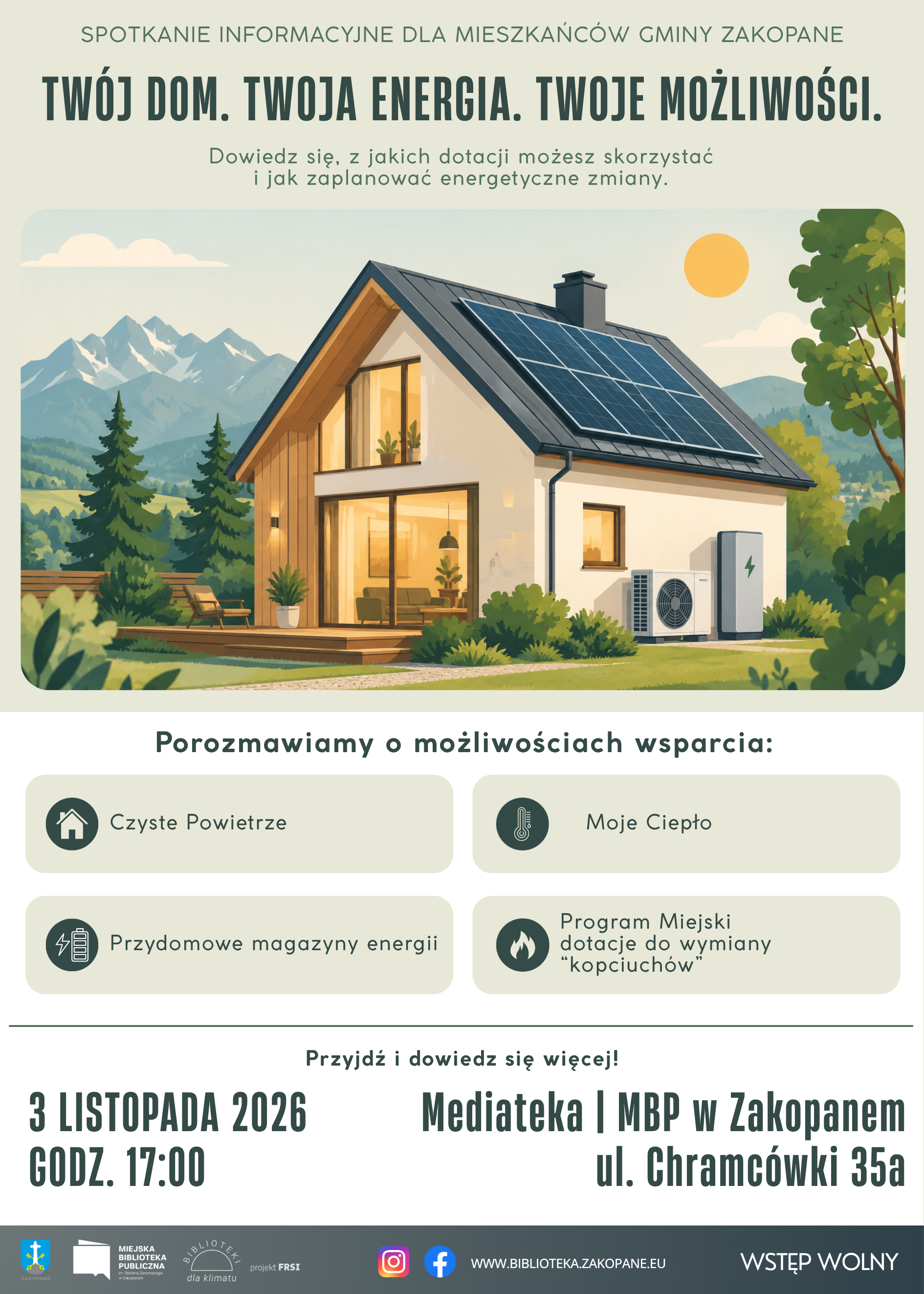 Twój dom. Twoja energia. Twoje możliwości. – zapraszamy na spotkanie o dofinansowaniach